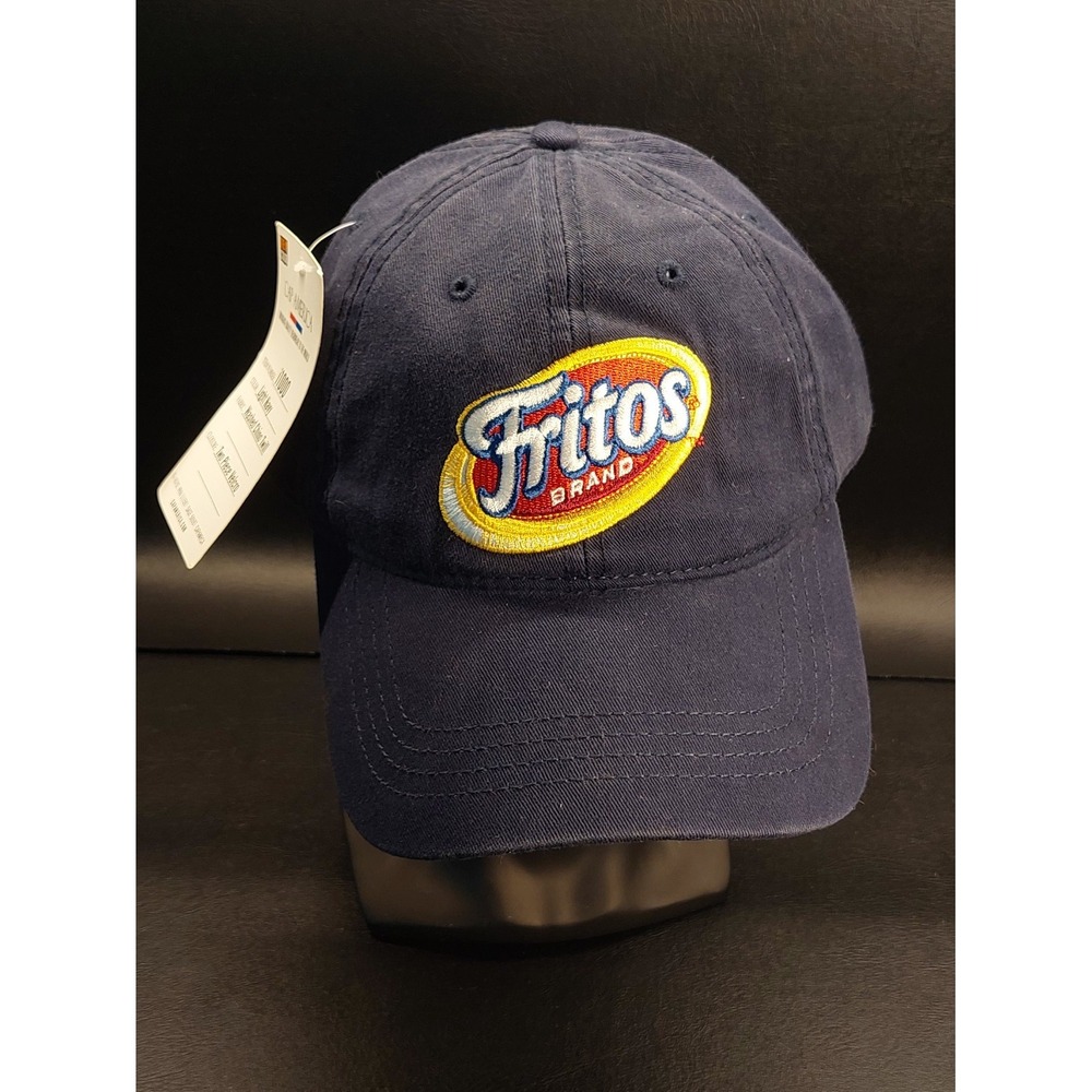 CAP AMERICA Fritos Brand Logo Baseball Cap Men's Adjustable Navy Blue Hat